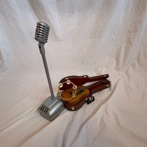 American girl doll guitar and microphone
